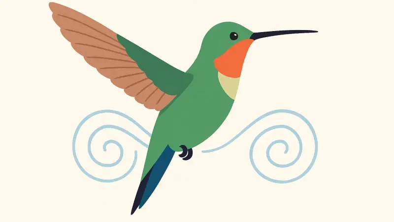 Why hummingbird wings create tiny vortices that aid hovering