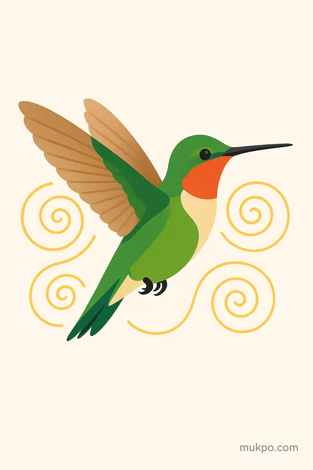 Why hummingbird wings create tiny vortices that aid hovering