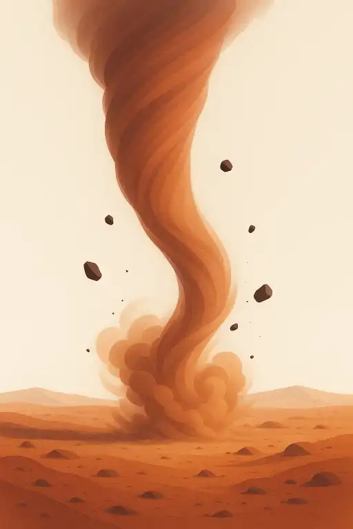 Why Martian dust devils can fling pebbles across plains