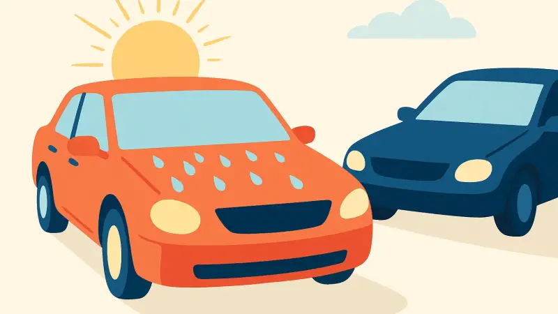 Why morning dew forms on some car hoods and not others