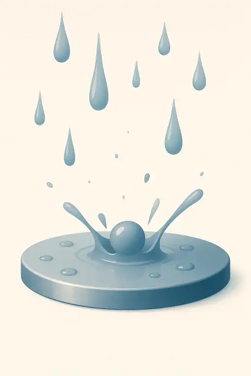 Why raindrops make different sounds on metal and wood