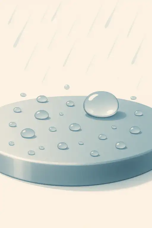 Why raindrops make different sounds on metal and wood