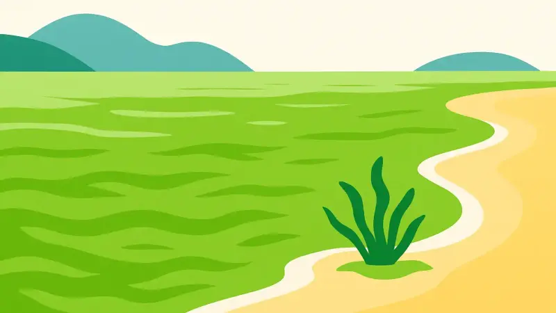 Why some algae turn sandy bays bright green