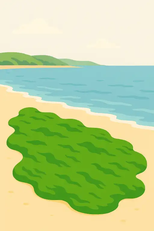 Why some algae turn sandy bays bright green