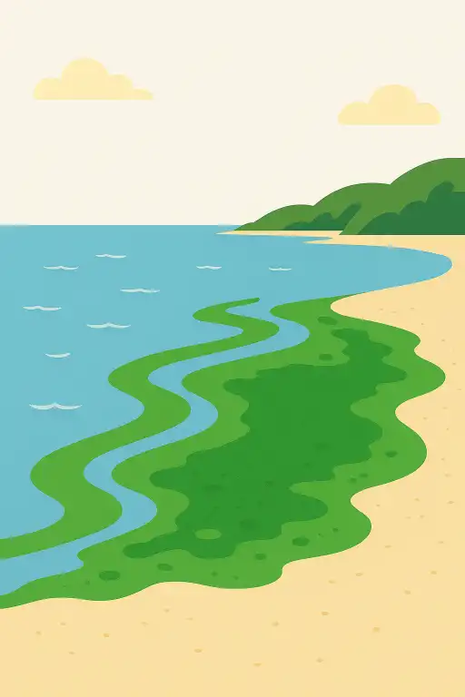 Why some algae turn sandy bays bright green