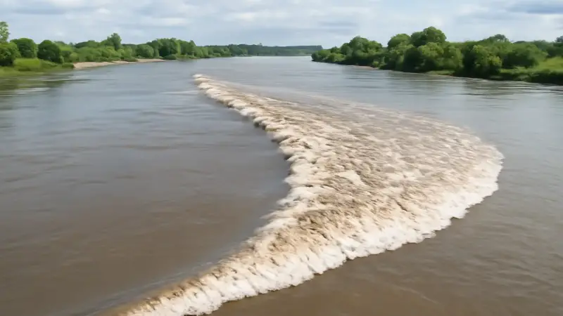 Why some rivers form tidal bores that rush upriver as walls of water