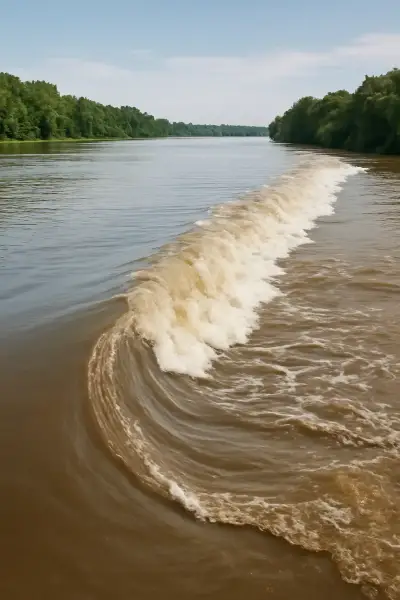 Why some rivers form tidal bores that rush upriver as walls of water