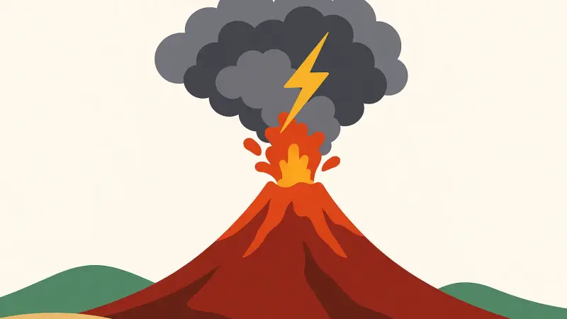 Why some volcanoes make lightning during eruptions