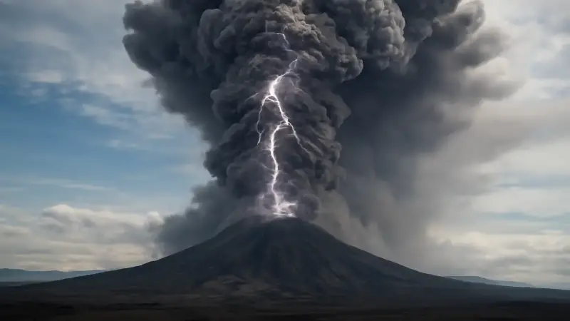 Why volcanic ash plumes often produce spectacular lightning bolts