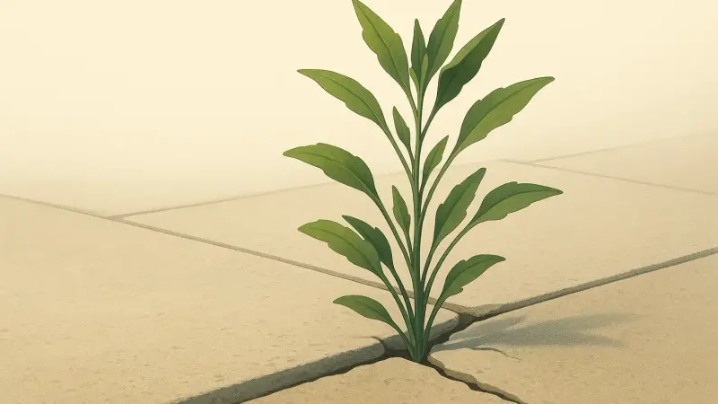 Why weeds often sprout between sidewalk cracks