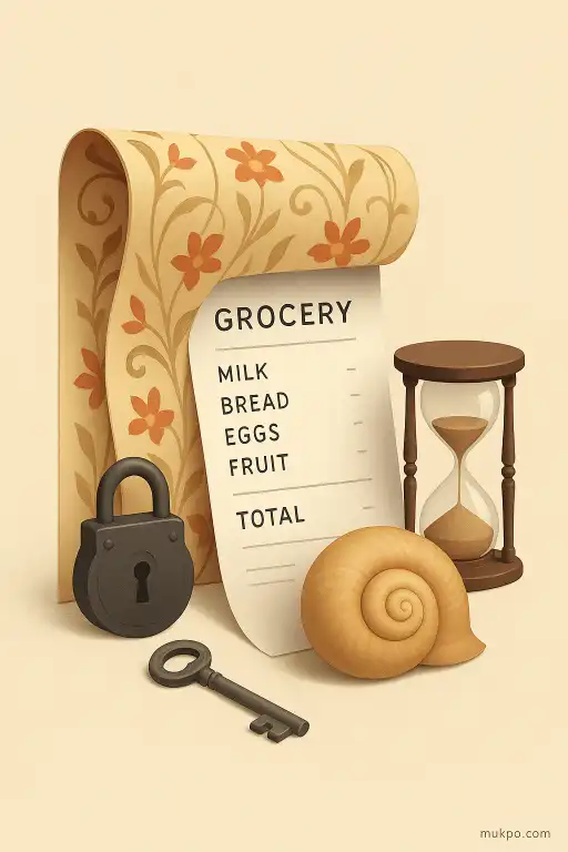 A 1920s wallpaper hiding a modern grocery receipt and a century of secrets