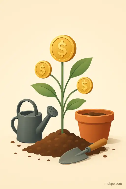 A garden that sprouts coins instead of flowers every spring