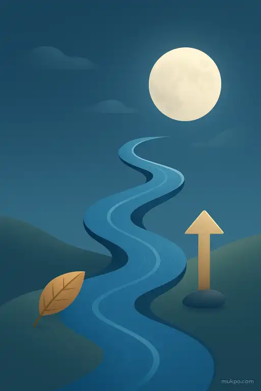 A river that briefly flows uphill after the full moon