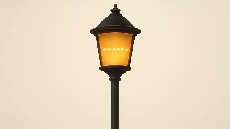 A streetlight that has blinked in perfect Morse for decades