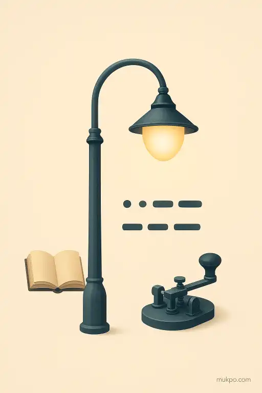 A streetlight that has blinked in perfect Morse for decades