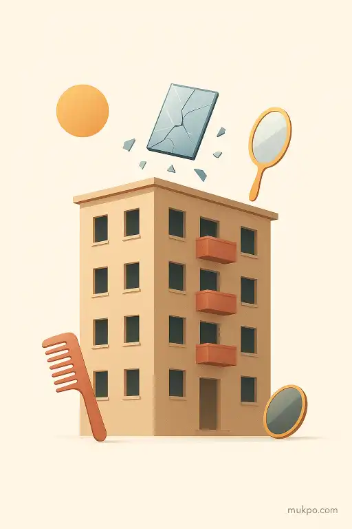 An apartment block where every mirror vanished overnight