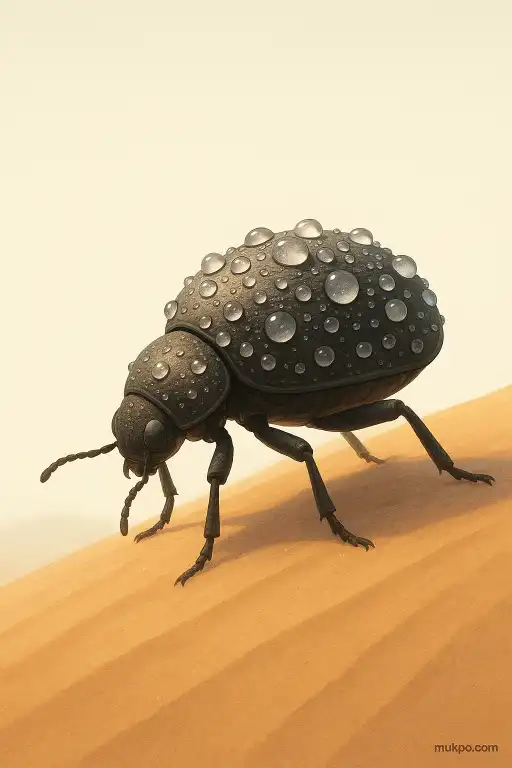 How desert beetles harvest fog with bumpy shells