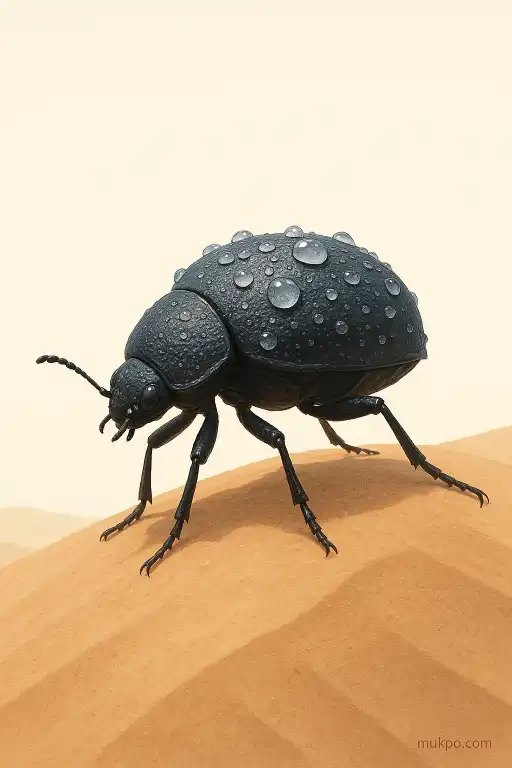 How desert beetles harvest fog with bumpy shells