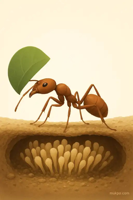 How leafcutter ants cultivate fungal gardens that never touch sunlight