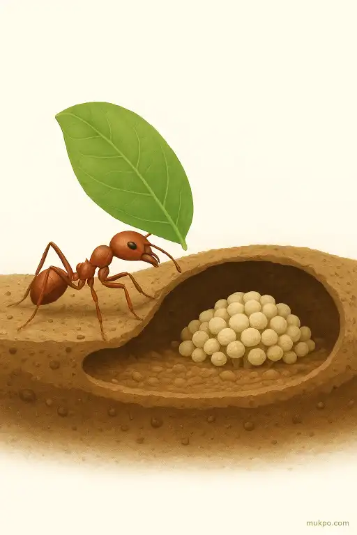How leafcutter ants cultivate fungal gardens that never touch sunlight