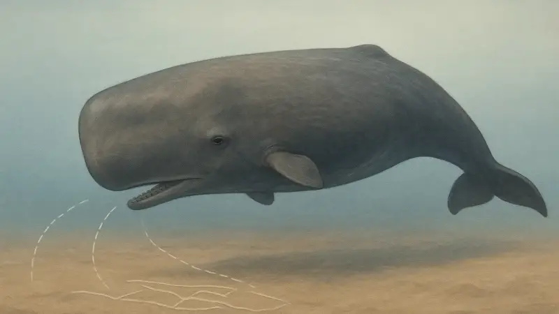 How sperm whale clicks sketch the seafloor