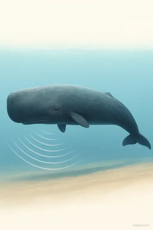 How sperm whale clicks sketch the seafloor