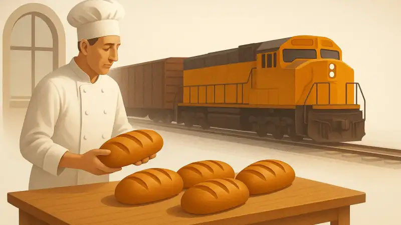 The bakery that times its loaves to the passing freight trains