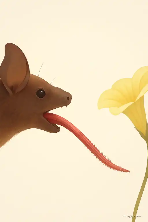 The bat tongue that scoops nectar with brushlike hairs