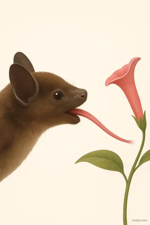 The bat tongue that scoops nectar with brushlike hairs