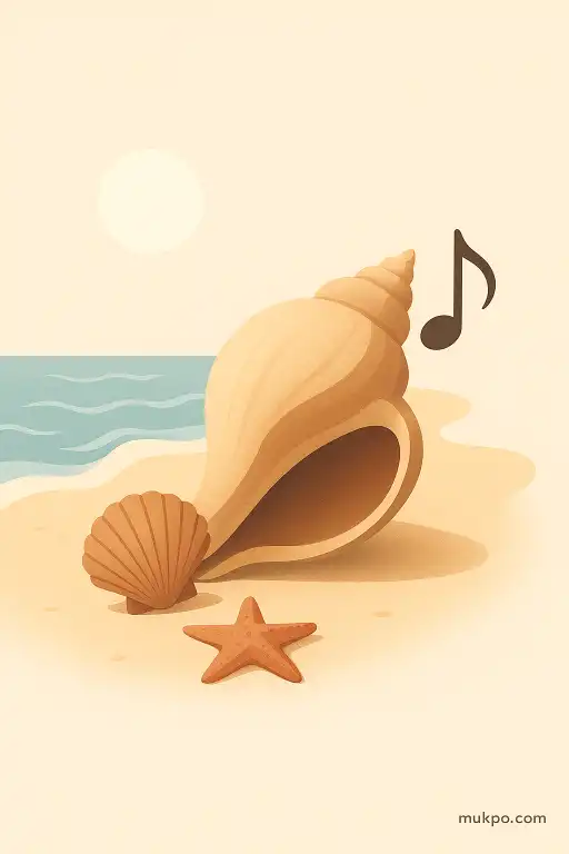 The beach where certain shells sing when the tide goes out