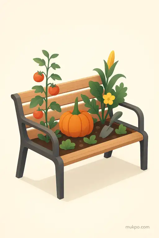 The bench that secretly grows a community garden inside its slats