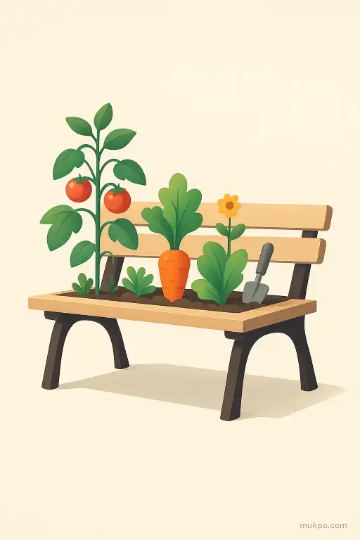 The bench that secretly grows a community garden inside its slats