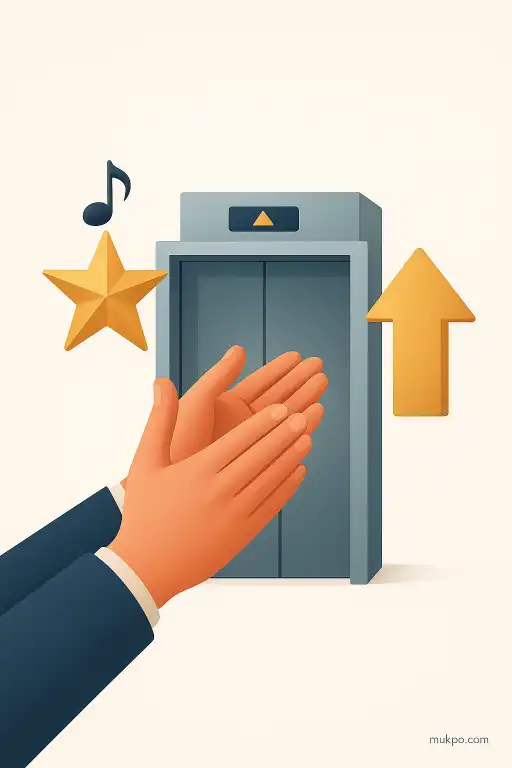 The elevator that waits for applause before moving up