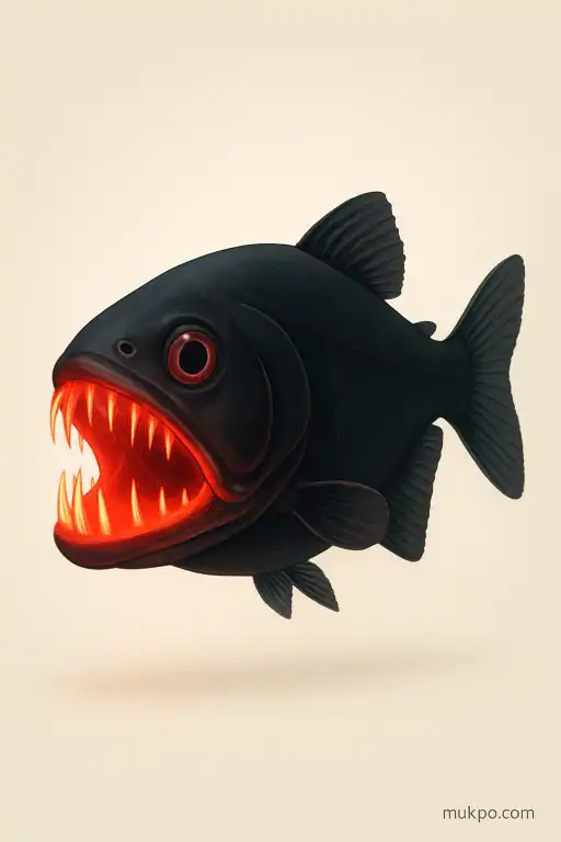 The fish with transparent teeth that glow under red light