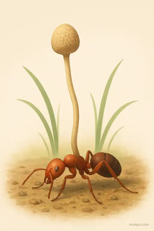 The fungus that turns ants into trail-building automatons
