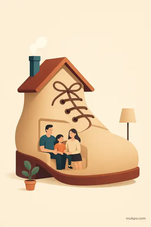 The house shaped like a giant shoe where a family still lives