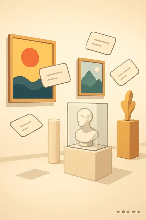 The museum gallery where labels kept switching between exhibits