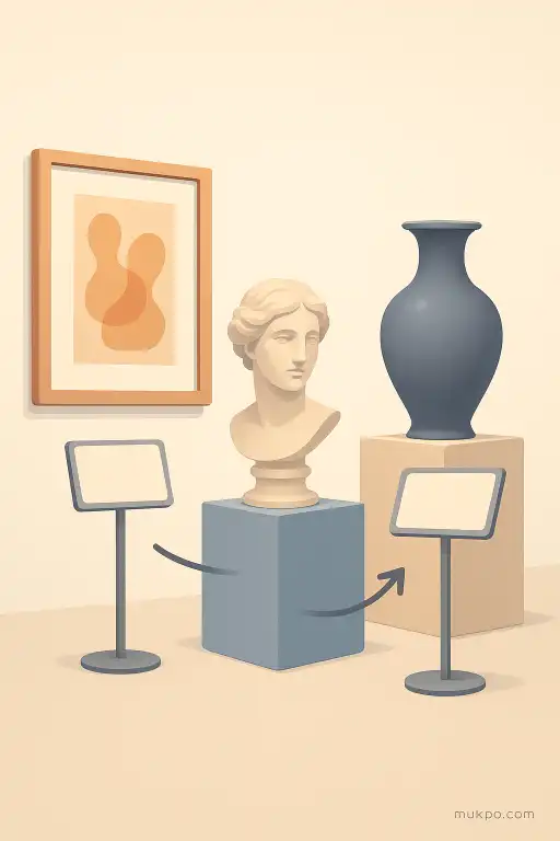 The museum gallery where labels kept switching between exhibits