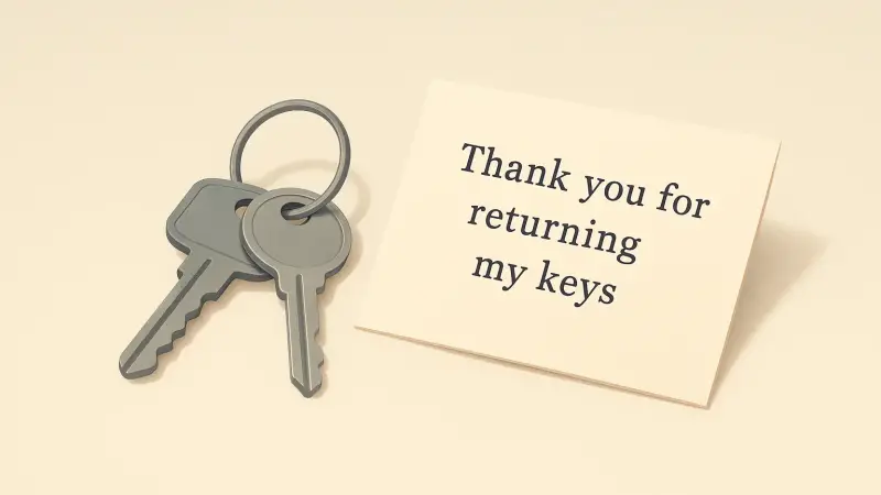 The neighbor who returns lost keys with a typed note of thanks
