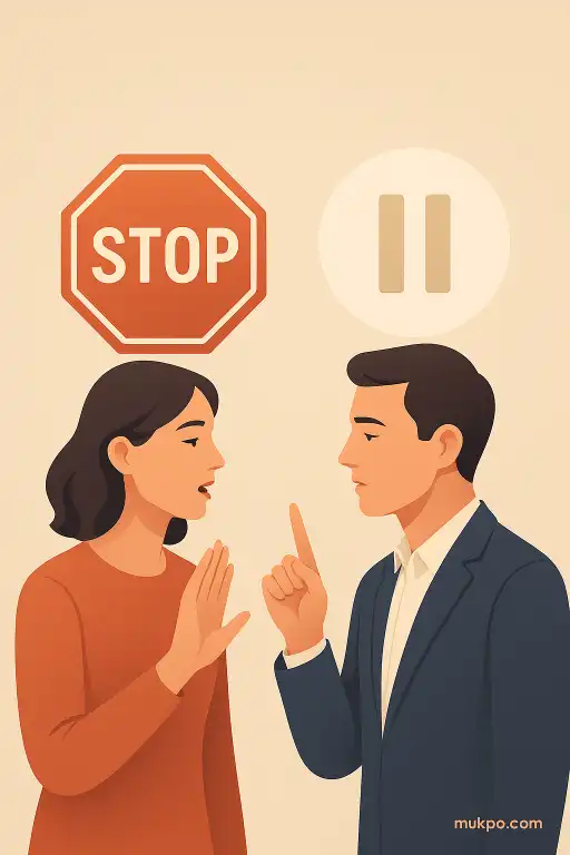 The pause when two people start talking at once and who yields