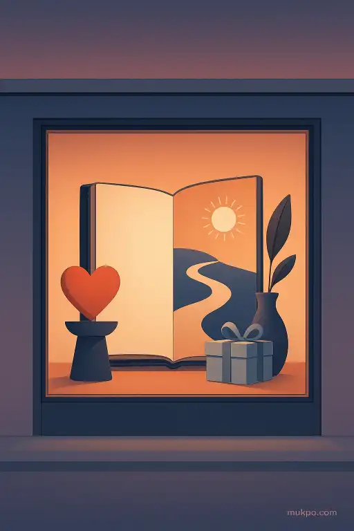 The shop window that arranges itself to tell a story at dusk