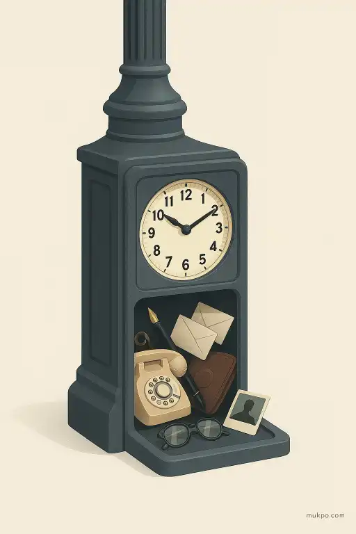 The streetlight turned time capsule: decades of lost items stuck in its base