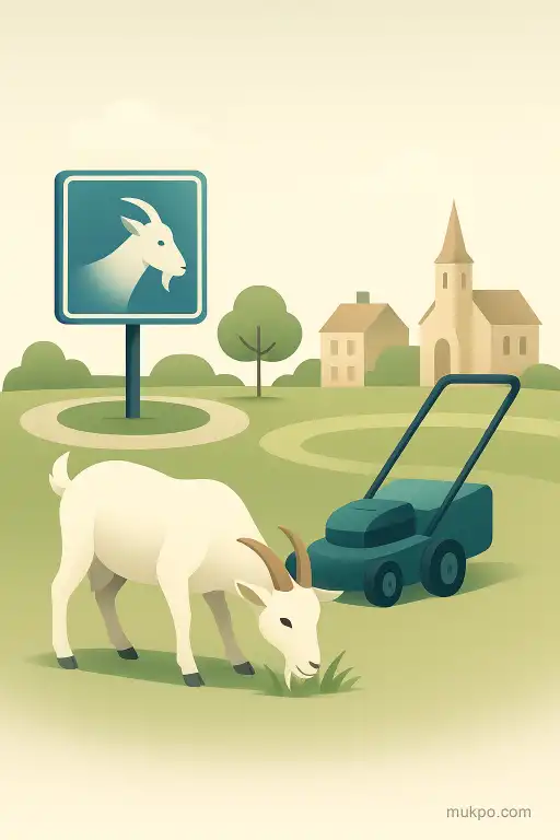 The town that hires goats to mow its parks and roundabouts