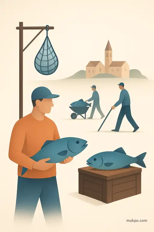 The village that still pays some workers with fresh fish hauled each morning