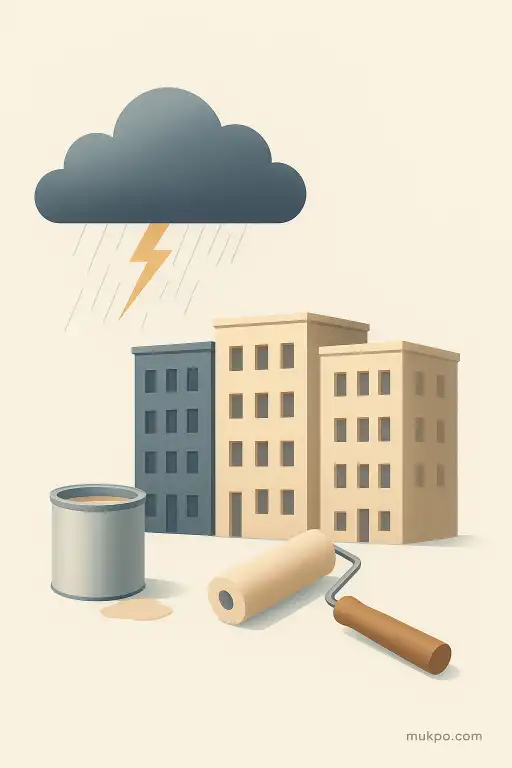 Why an entire block unintentionally matched paint after a single storm