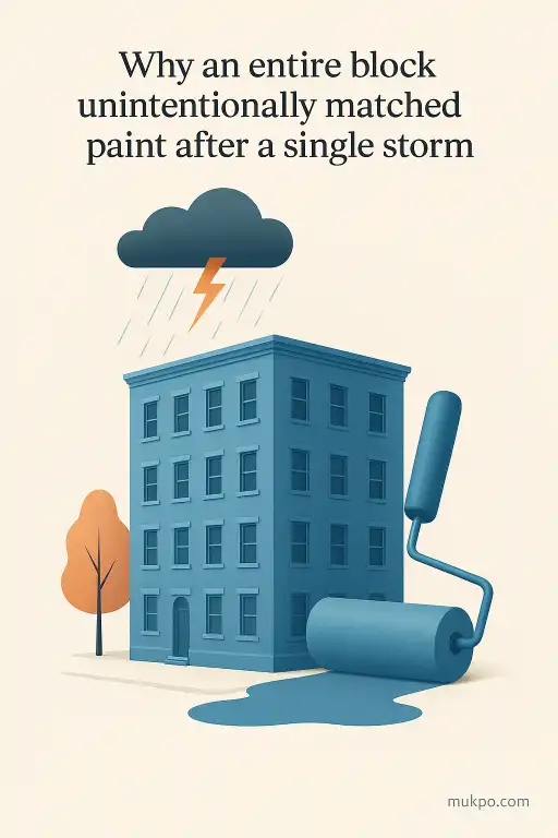 Why an entire block unintentionally matched paint after a single storm