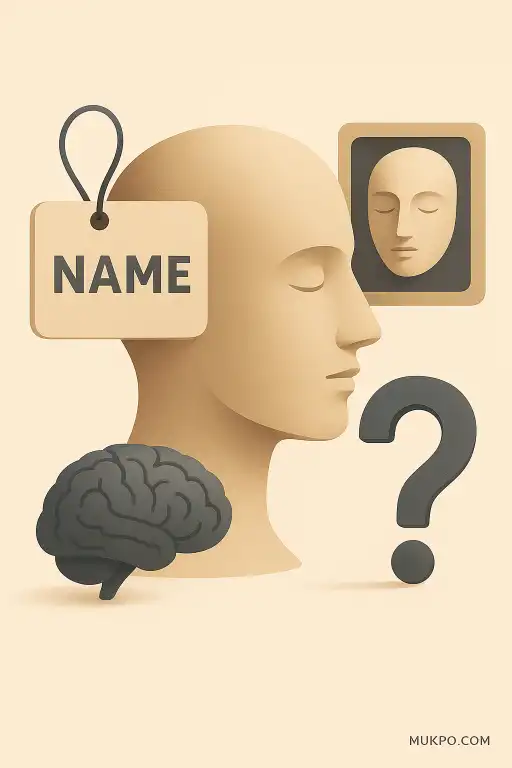 Why names are harder to recall than faces