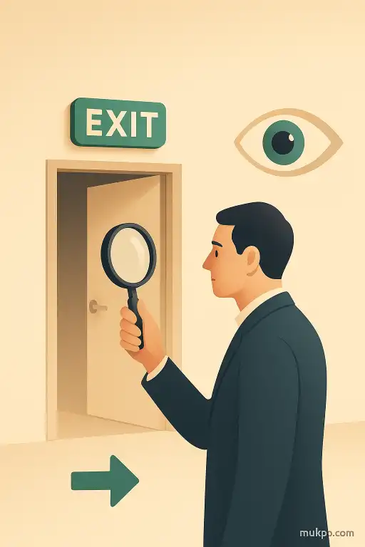 Why people scan exits when they enter unfamiliar rooms