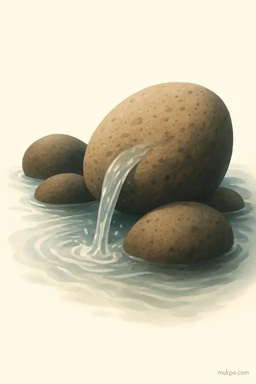 Why some river stones sing when water rushes over them