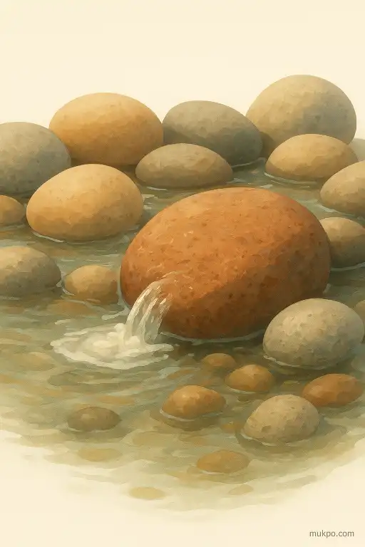 Why some river stones sing when water rushes over them